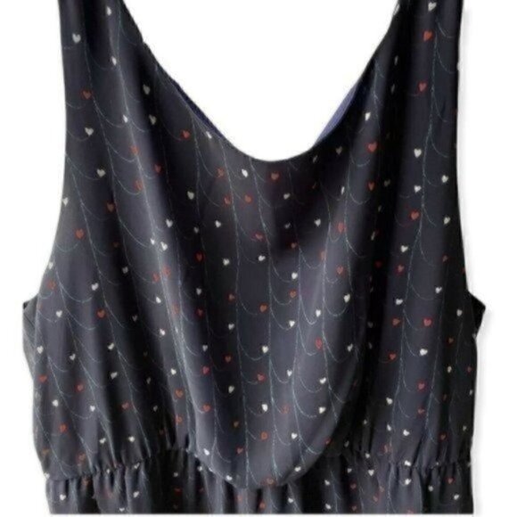 Hanging Hearts Navy Blue Sleeveless Dress Juniors/Women’s Large - Picture 6 of 13